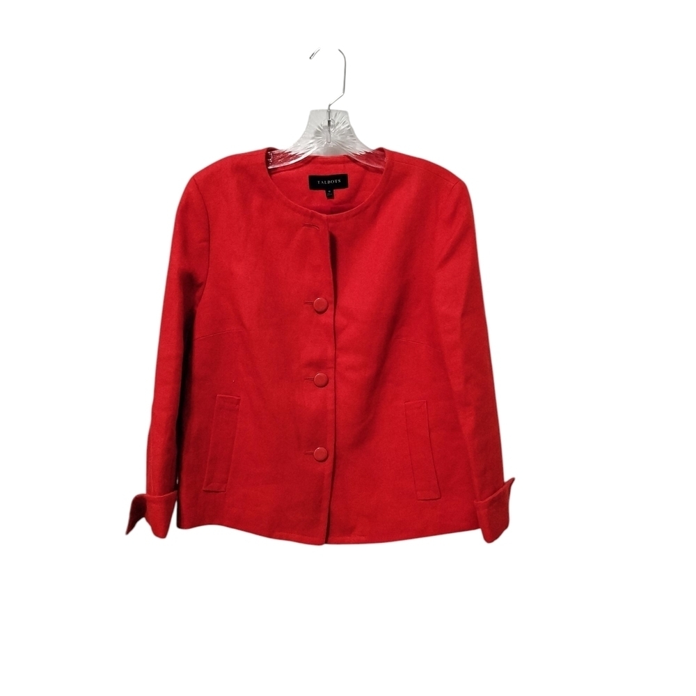 Talbots Classic Orange Women's Blazer Size-10 With 3/4 Sleeve - Picture 2 of 5